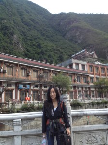 Just getting into Kang Ding. Getting ready for our hour-long hike to the hostel.